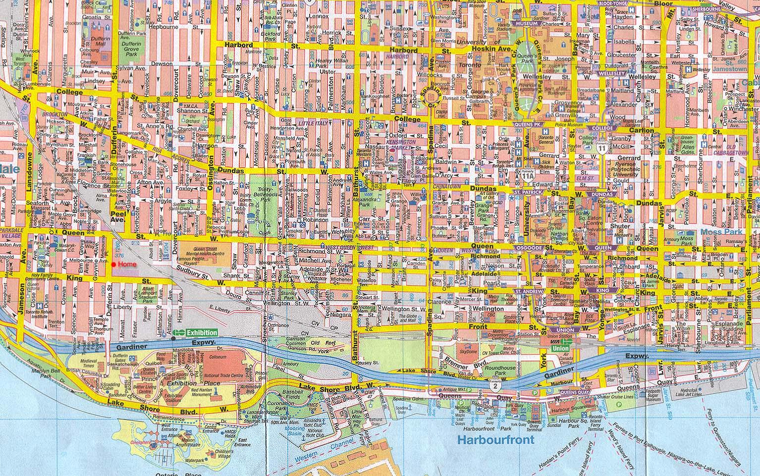 Toronto City Kanada kartta - Kartta Toronto City Kanada (Kanada)