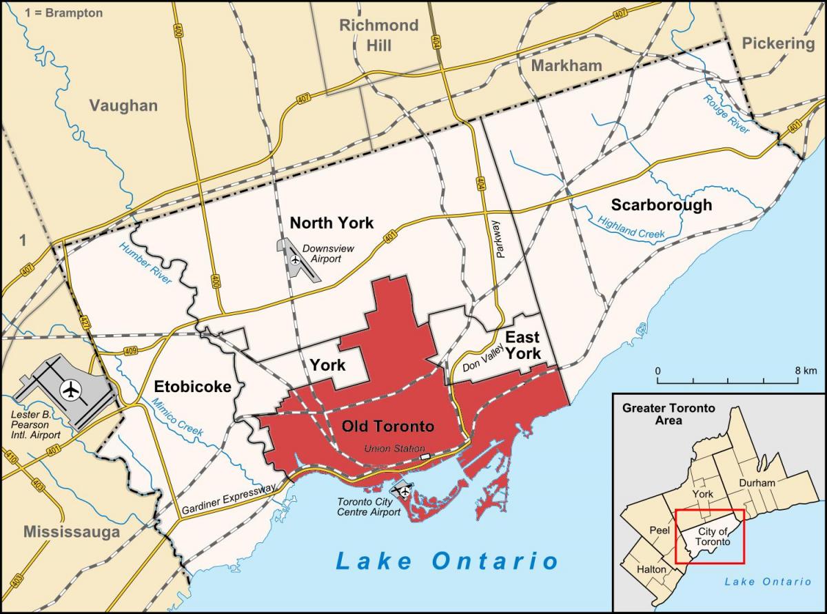 Kartta-Toronton alueella
