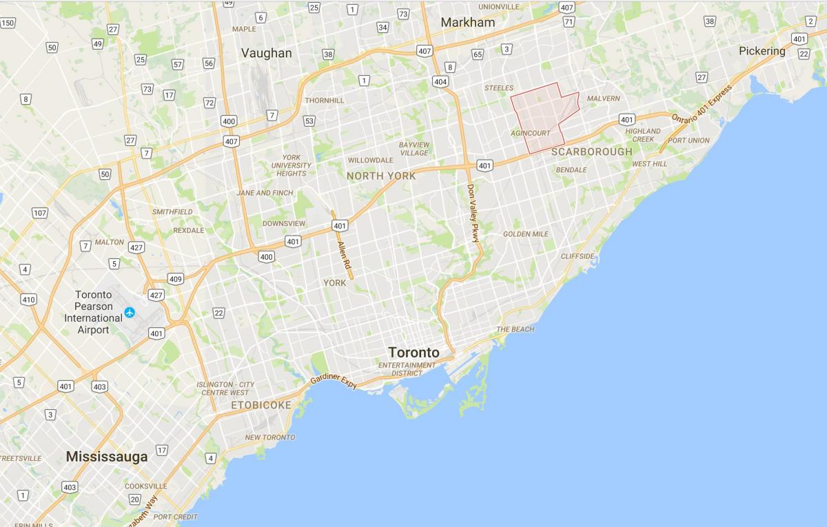 Kartta Agincourt Toronto district