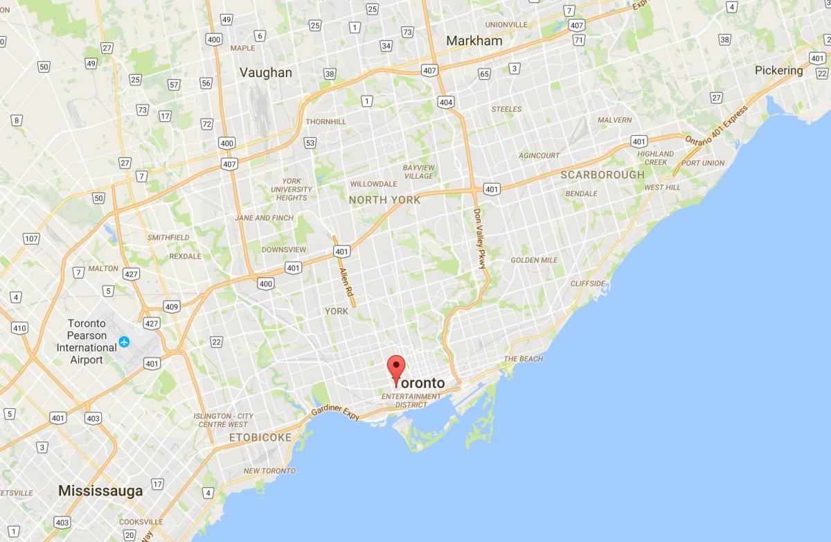 Kartta Alexandra park district Toronto