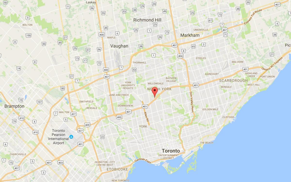 Kartta Armour Heights Toronto district