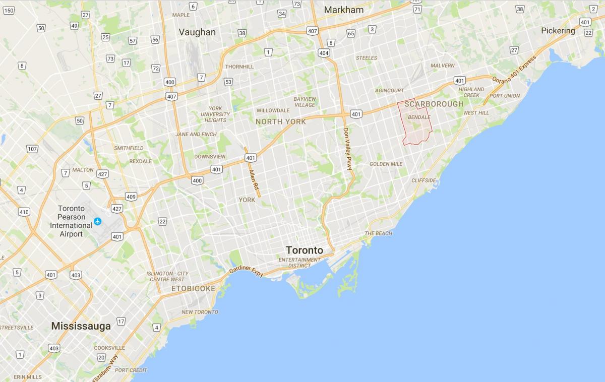 Kartta Bendale Toronto district