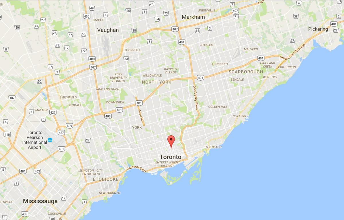 Kartta Church ja Wellesley Toronto district