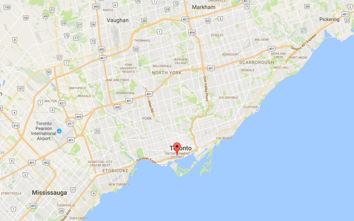 Kartta CityPlace Toronto district