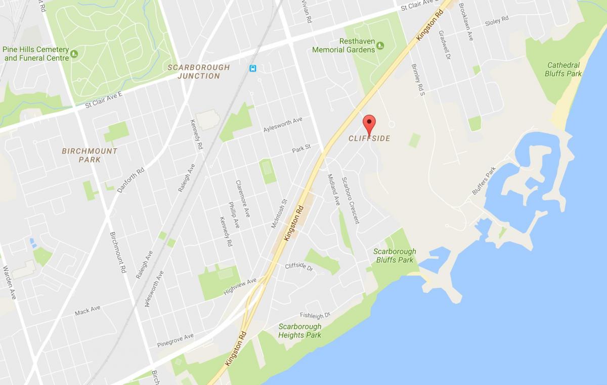 Kartta Cliffside naapuruus-Toronto