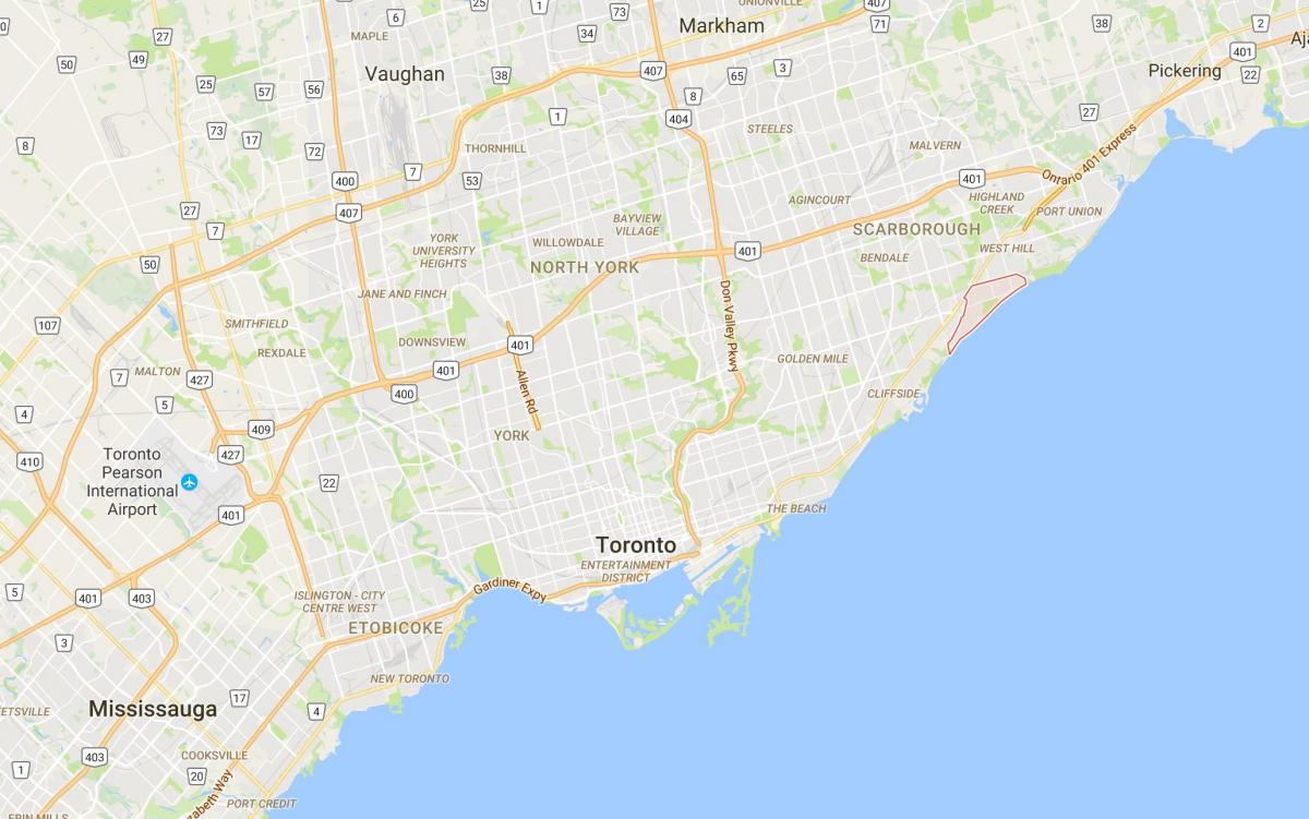 Kartta Guildwood Toronto district