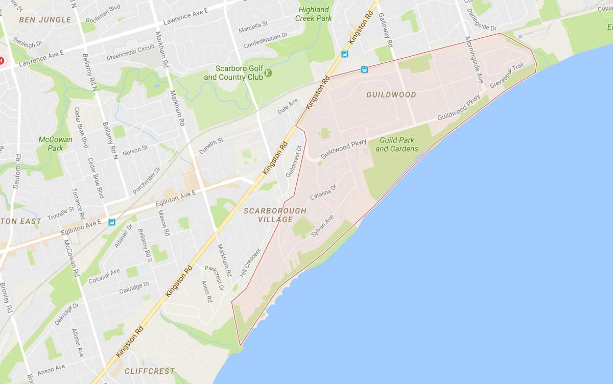 Kartta Guildwood naapuruus-Toronto