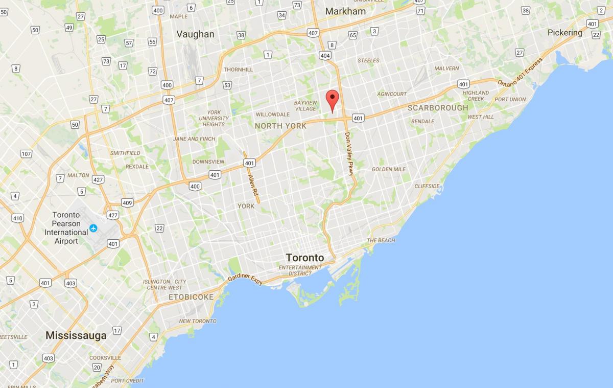 Kartta Henry Maatilan alueella Toronto