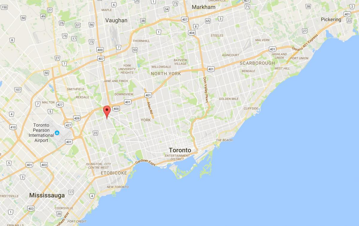 Kartta Humber Heights – Westmount Toronto district