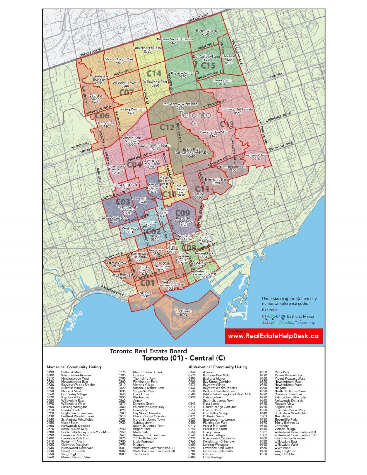 Kartta Keski-Toronto