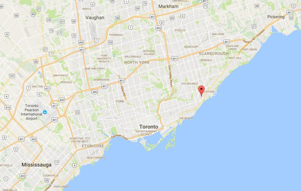 Kartta Koivu Kallion Heights Toronto district