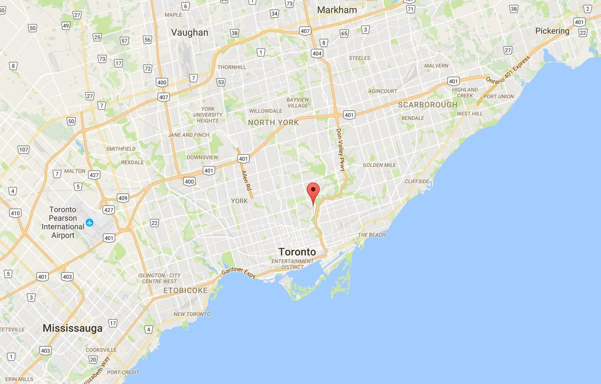 Kartta Kuvernöörin Silta piiri Toronto