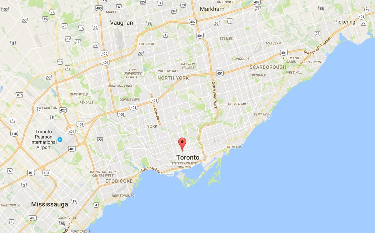 Kartan Löytö alueella District Toronto