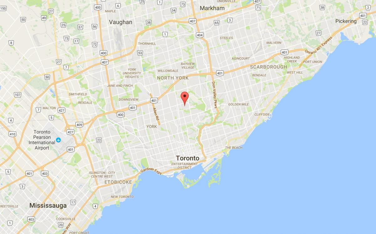 Kartta Lawrence Park district Toronto