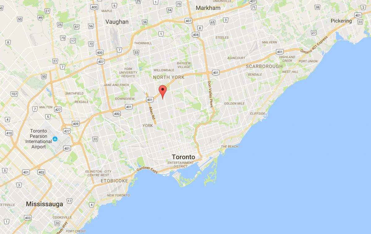 Kartta Ledbury Park district Toronto