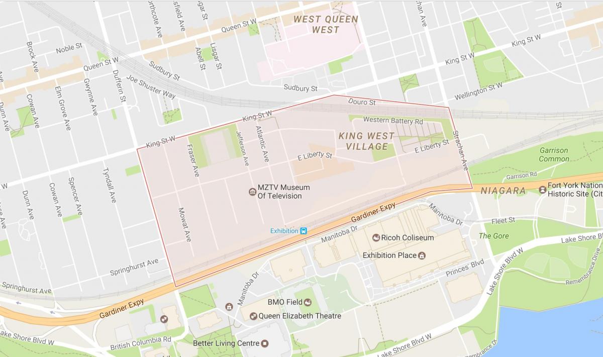 Kartta Liberty Village naapuruus-Toronto