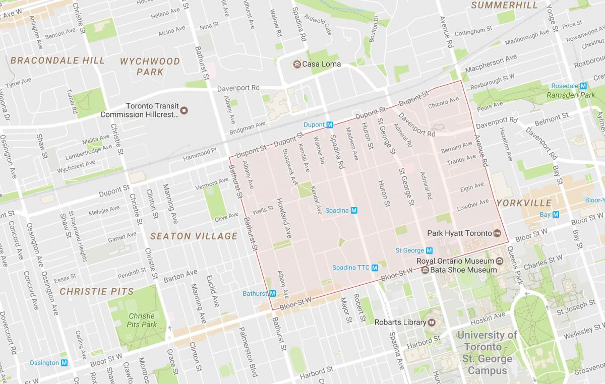 Kartta Liite naapuruus-Toronto