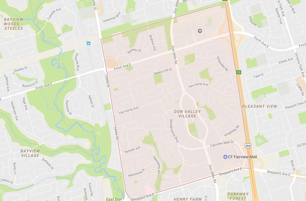 Kartta Maapähkinä naapuruus-Toronto