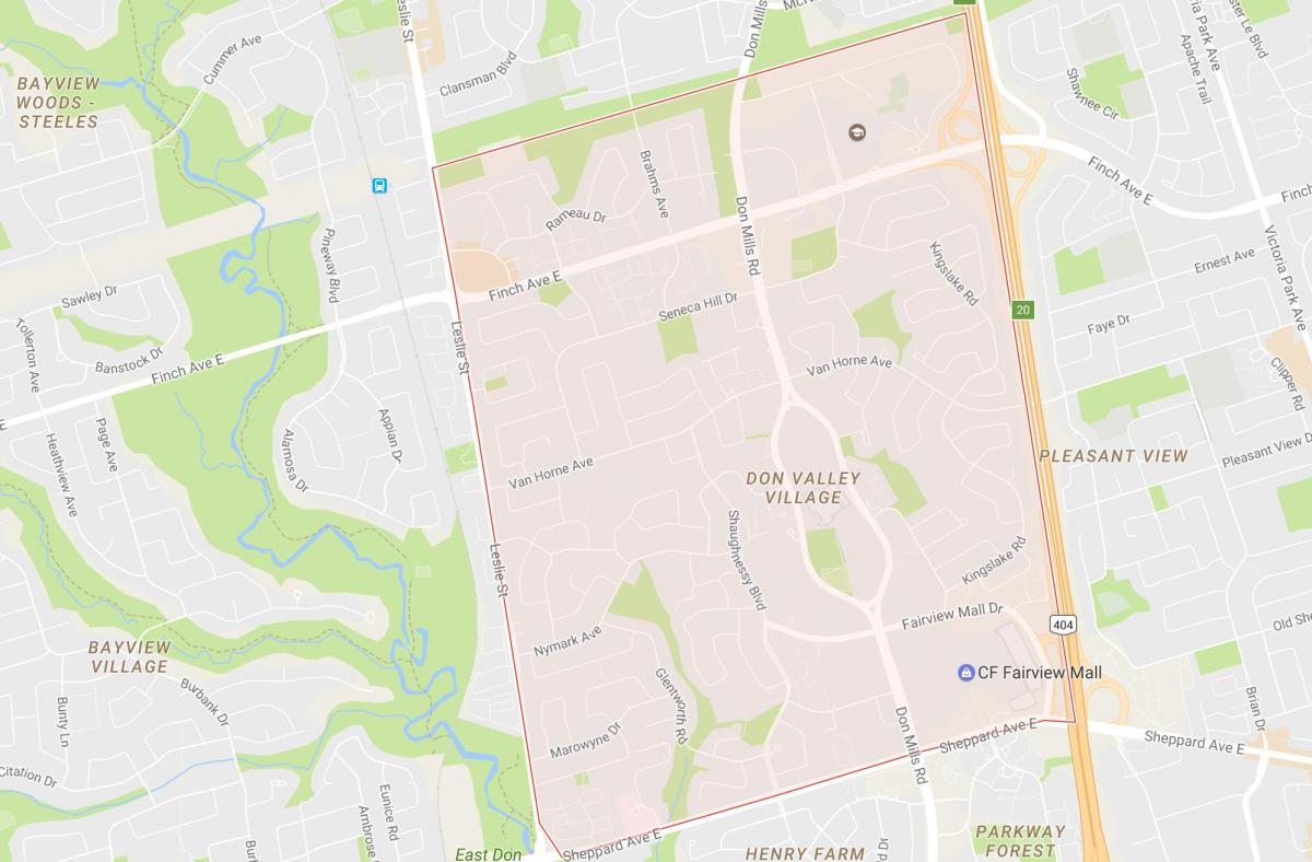 Kartta Maapähkinä naapuruus-Toronto