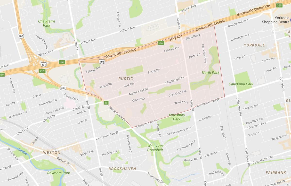 Kartta Maple Leafneighbourhood Toronto