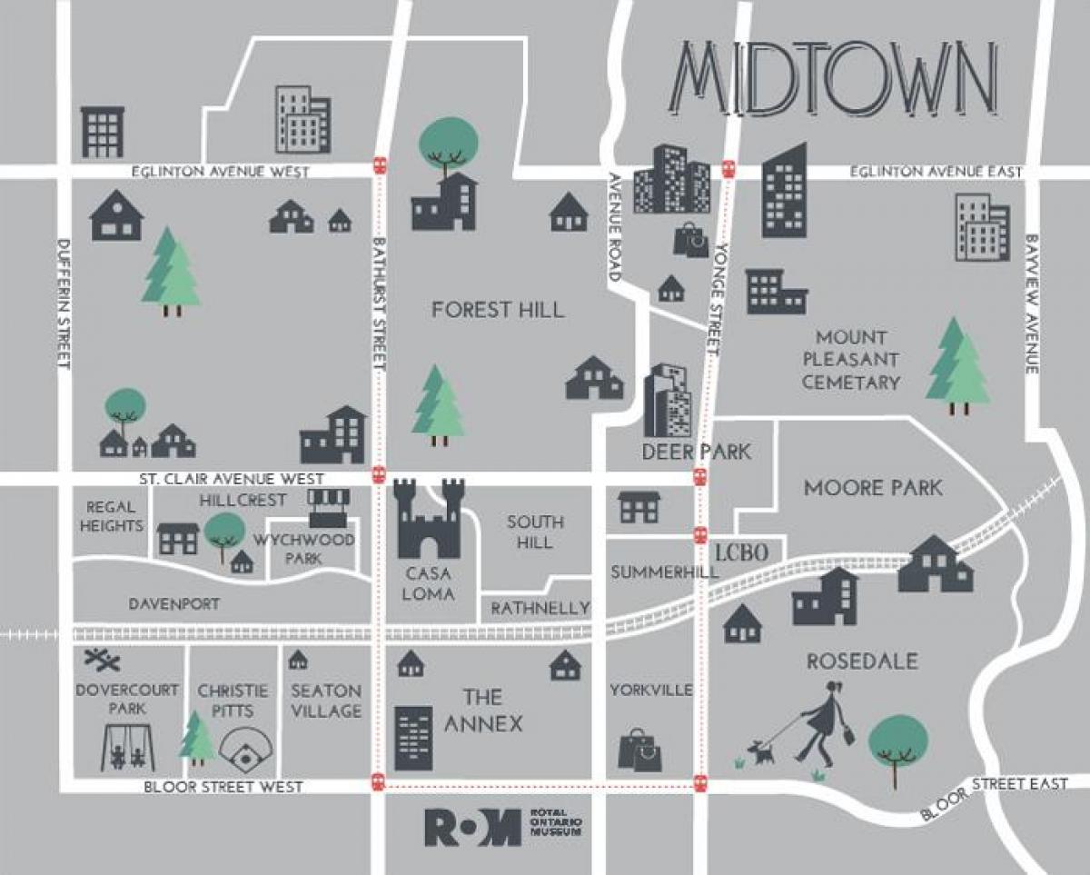 Kartta Midtown Toronto