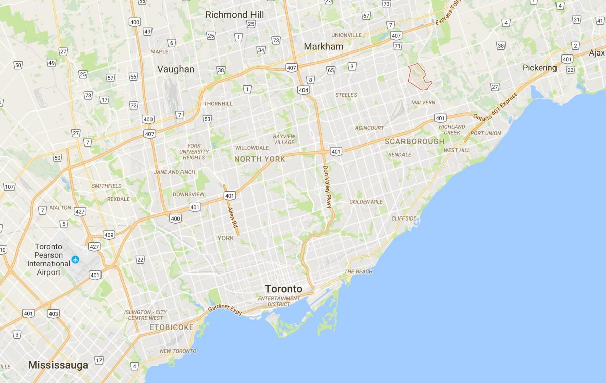 Kartta Morningside Heights Toronto district