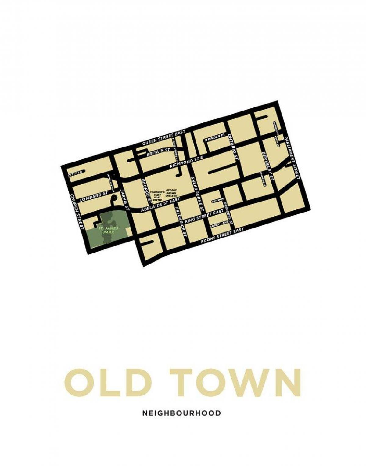 Kartta Naapurustossa Old Town Toronto