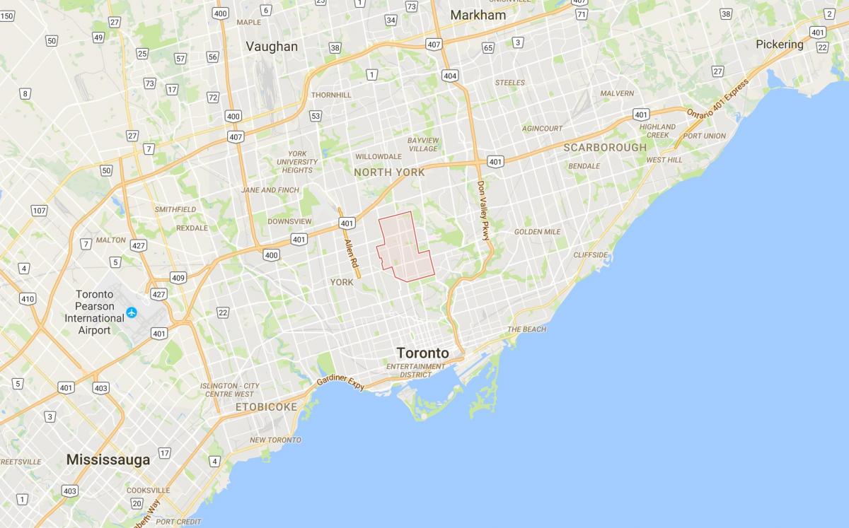 Kartta North district Toronto