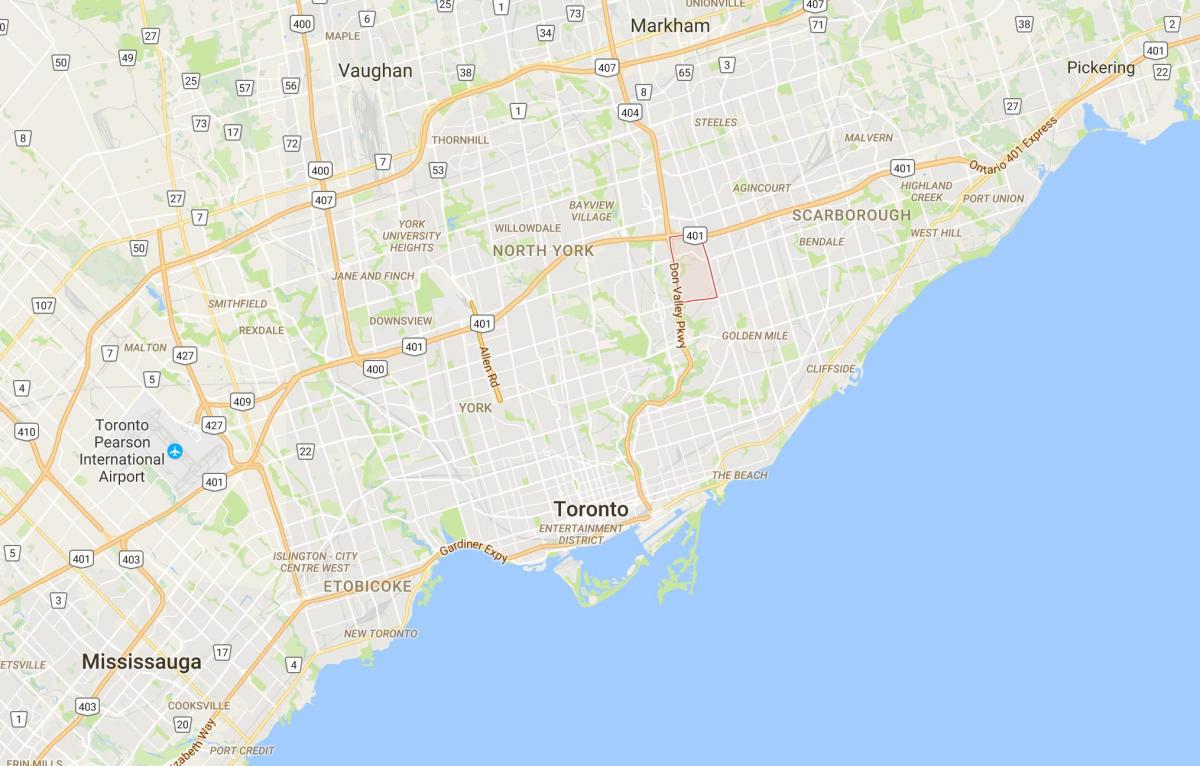 Kartta Parkwoods Toronto district