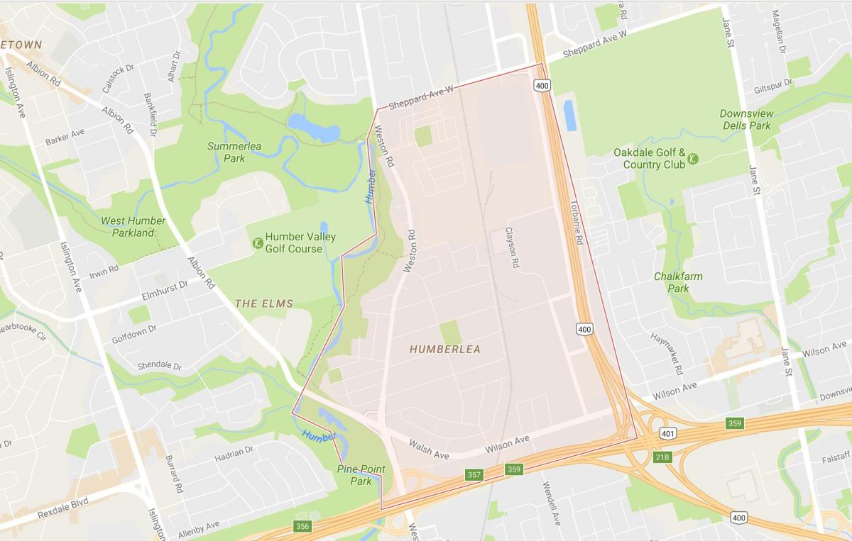 Kartta Pelmo Park – Humberlea naapuruus-Toronto