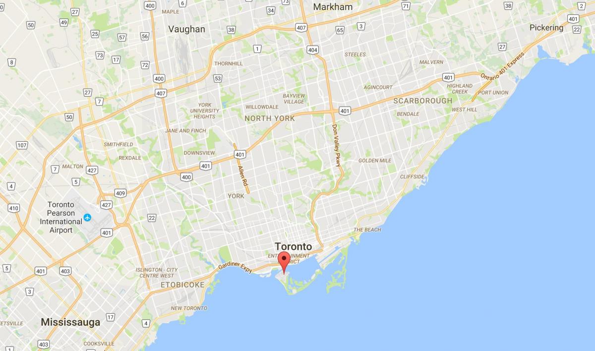 Kartta-alueella Toronto Islands district Toronto
