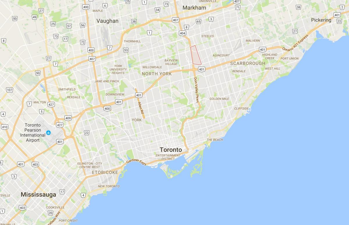 Kartta Pleasant View Toronto district