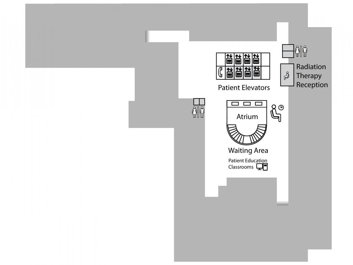 Kartta prinsessa Margaret Cancer Centre Toronto 1 lattian Alla (B1)