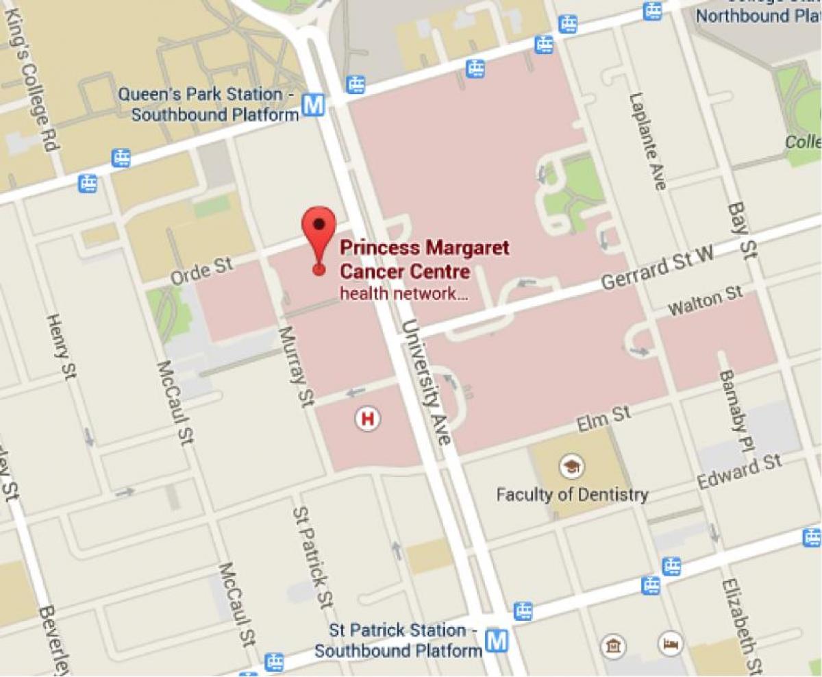 Kartta prinsessa Margaret Cancer Centre Toronto