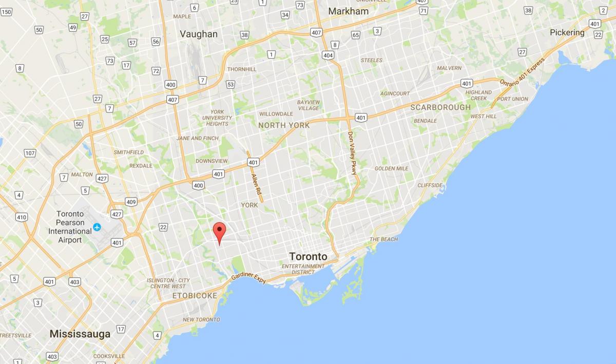 Kartta Runnymede Toronto district