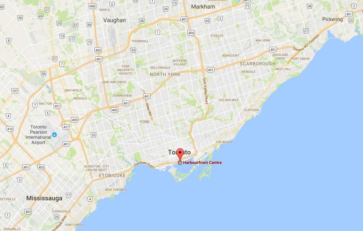 Kartta Satama-alueella Toronto