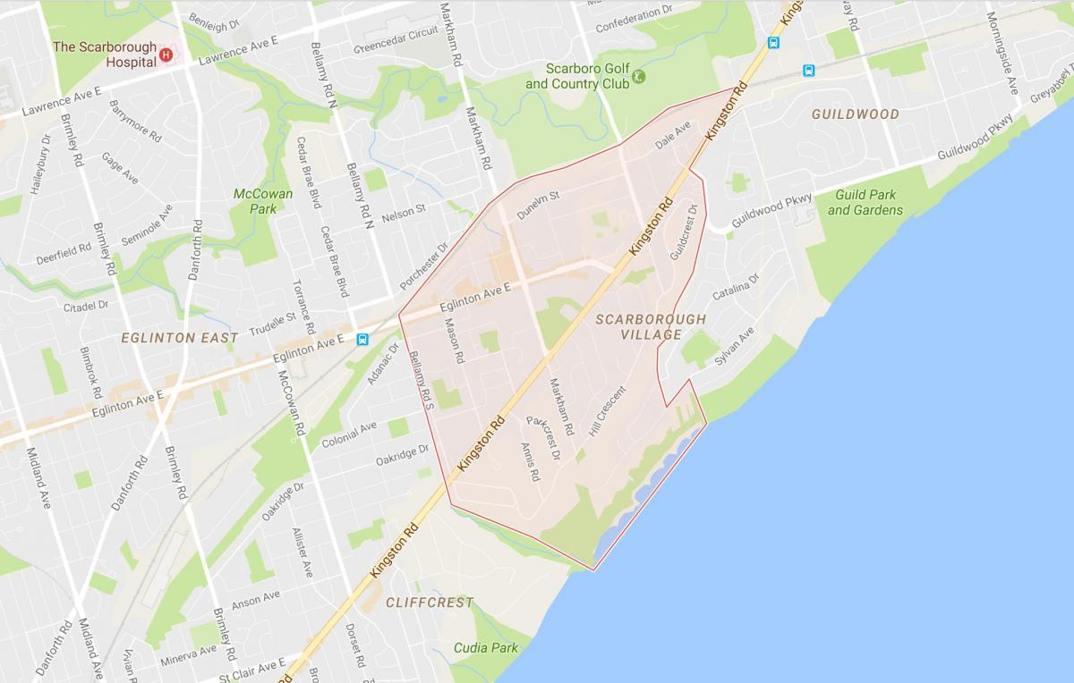 Kartta Scarborough Village naapuruus-Toronto