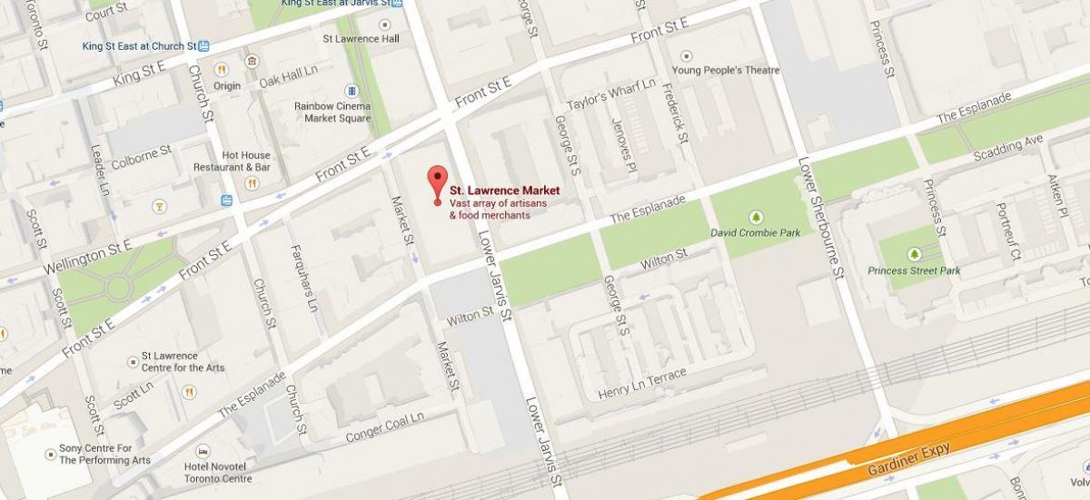 Kartta St Lawrence market
