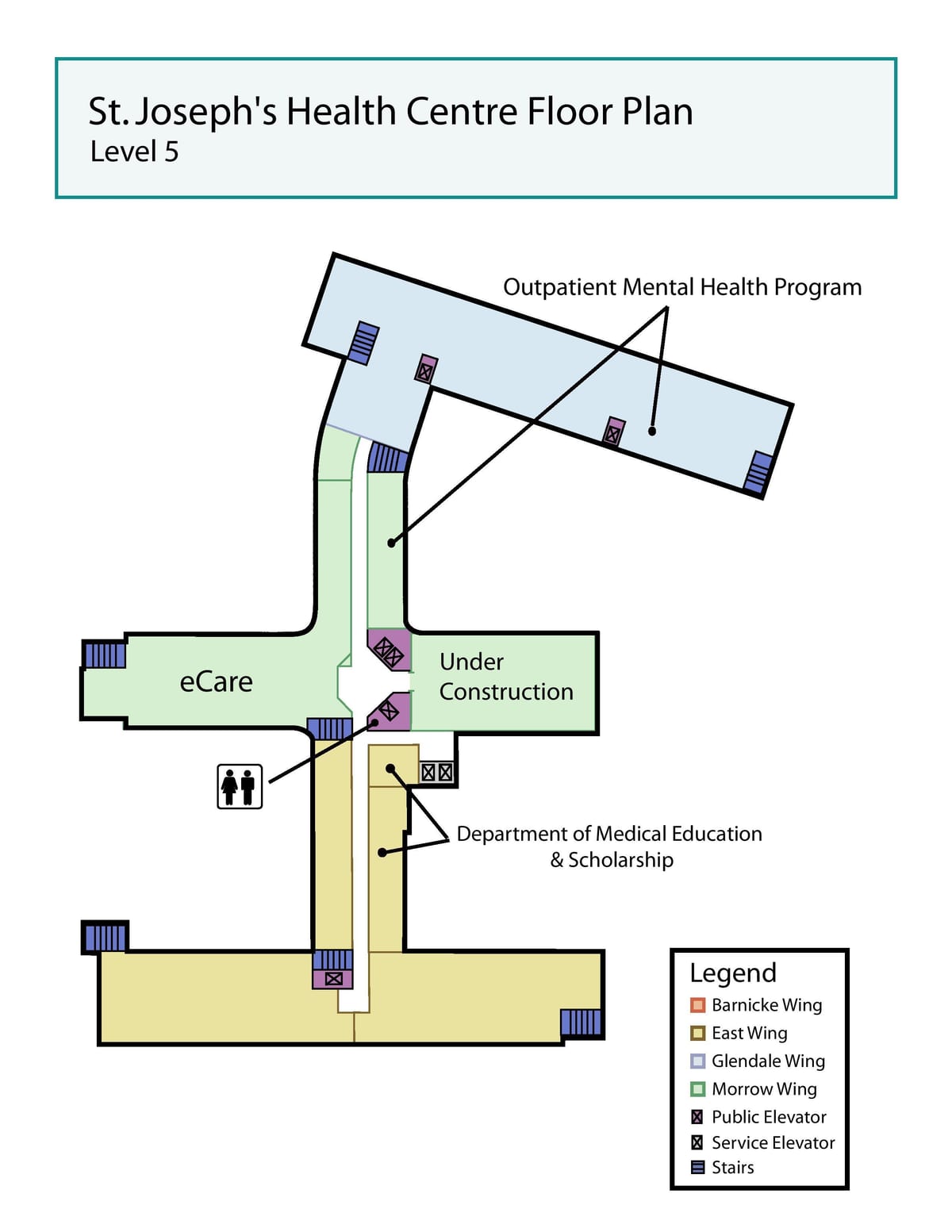 Kartta St. Joseph ' s Health centre Toronto taso 5