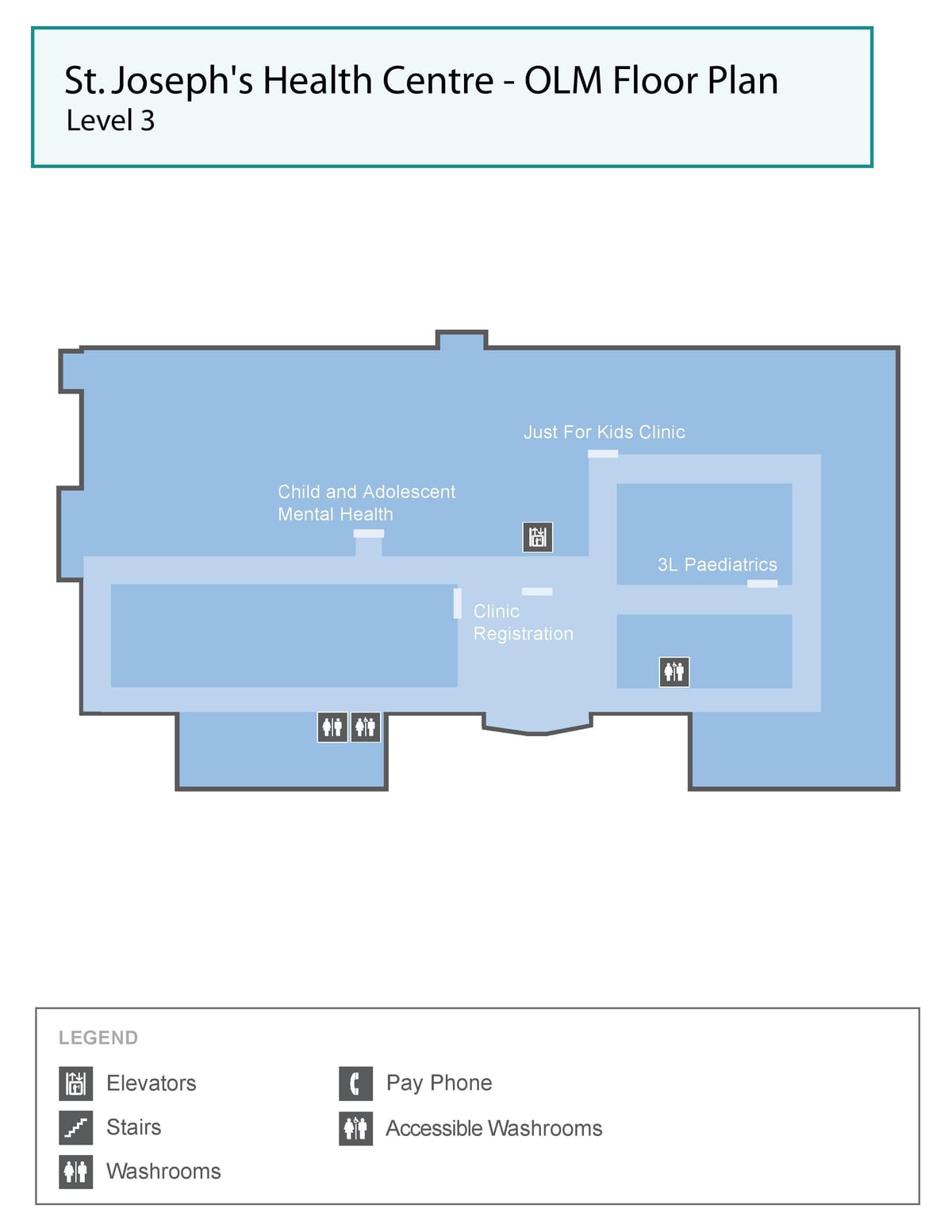 Kartta St. Joseph ' s Health centre Toronto OLM taso 3