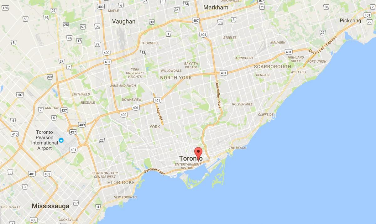 Kartta St. Lawrence Toronto district