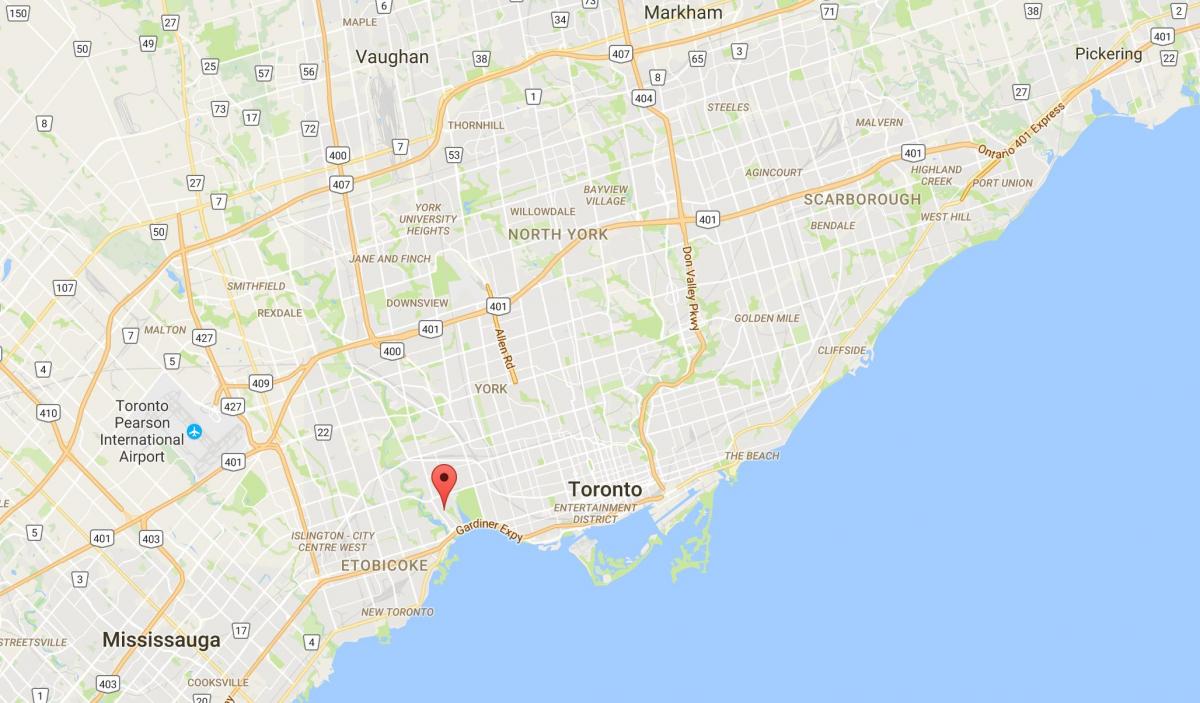 Kartta Swansea Toronto district
