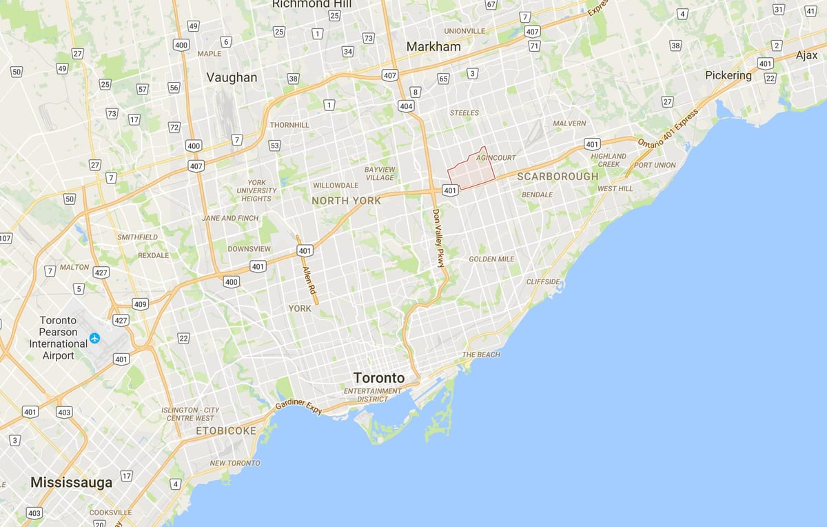 Kartta Tam O ' shanter – Sullivandistrict Toronto