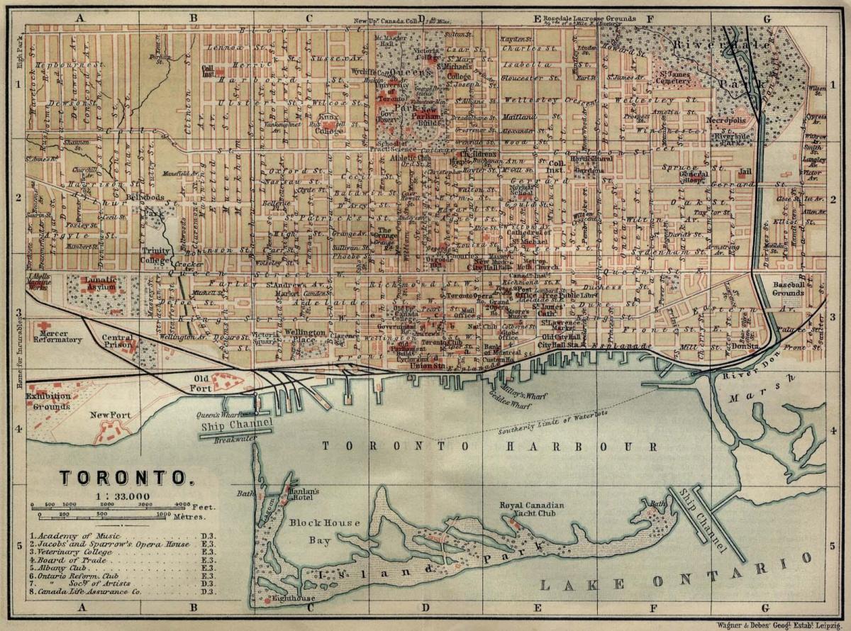 Kartta Toronto 1894