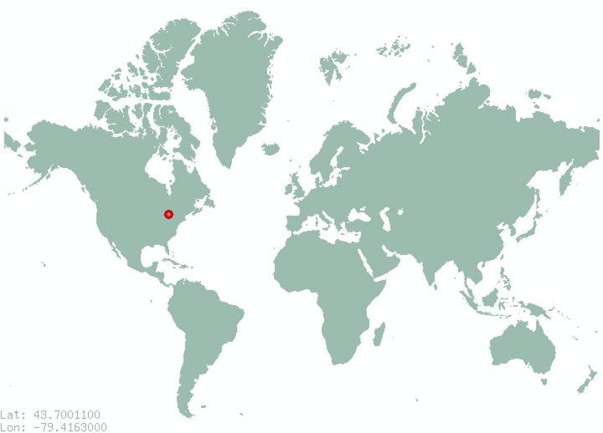 Kartta Toronto on maailman