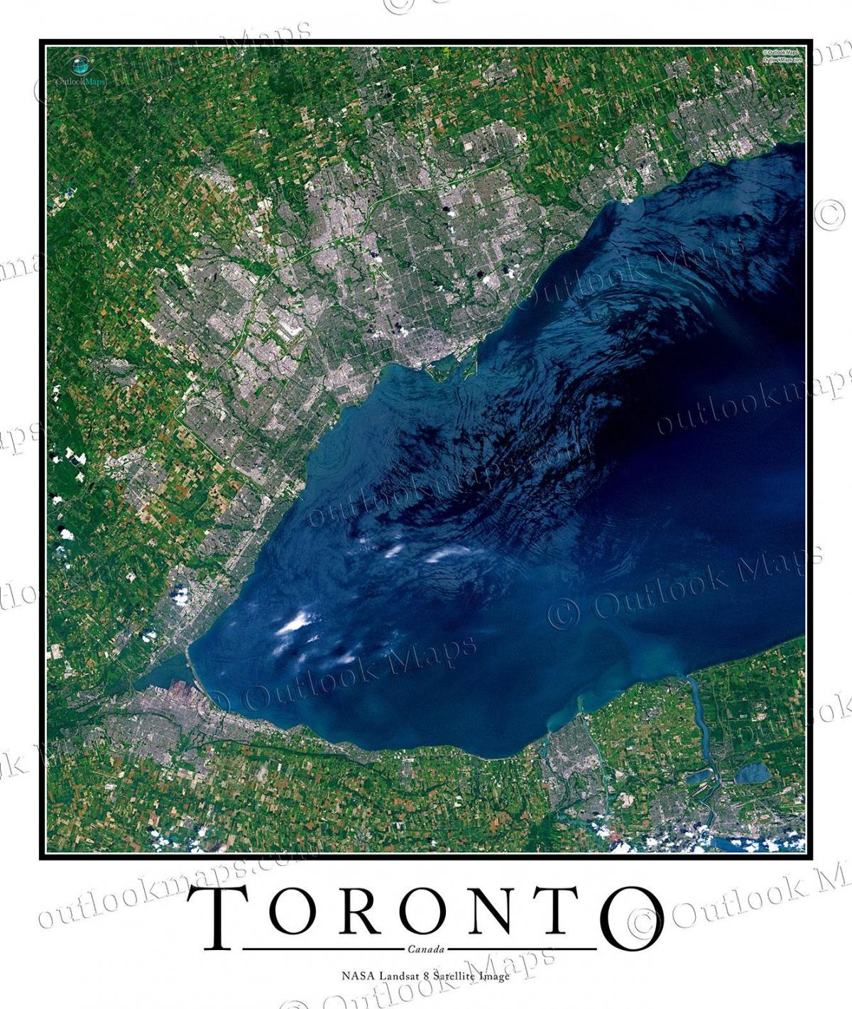 Kartta Toronto, Ontario-järvelle satelliitti