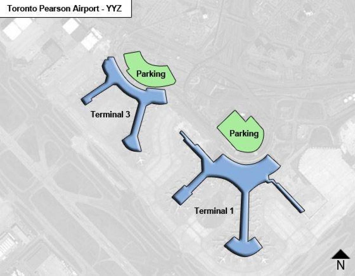 Kartta Toronto Pearson airport, Kanada