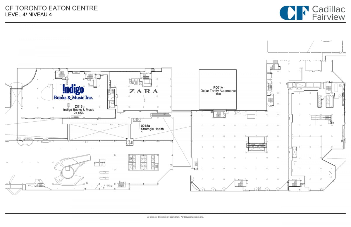 Kartta Toronto Syönyt Centre taso 4