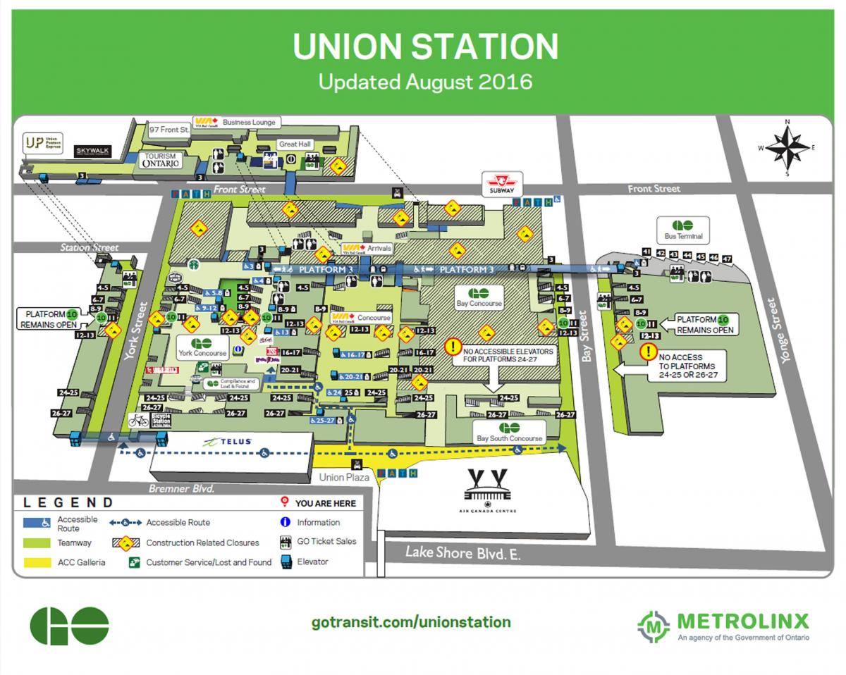 Kartta Toronto Union