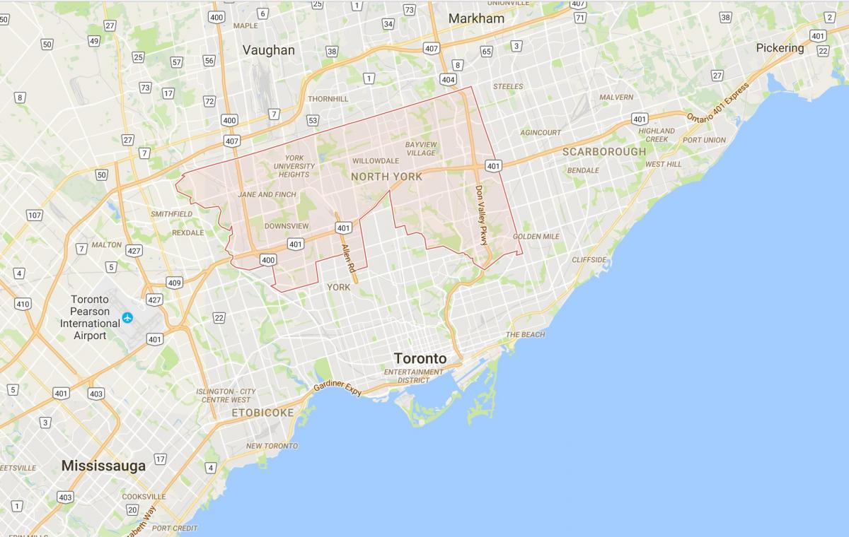 Kartta Uptown Toronto Toronto district